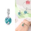 Brand New Copper Metal Colors Luminous Glass Planet Pendant Bead Component Compatible With Copper Metal Colors Authentic Original Bracelets Do It