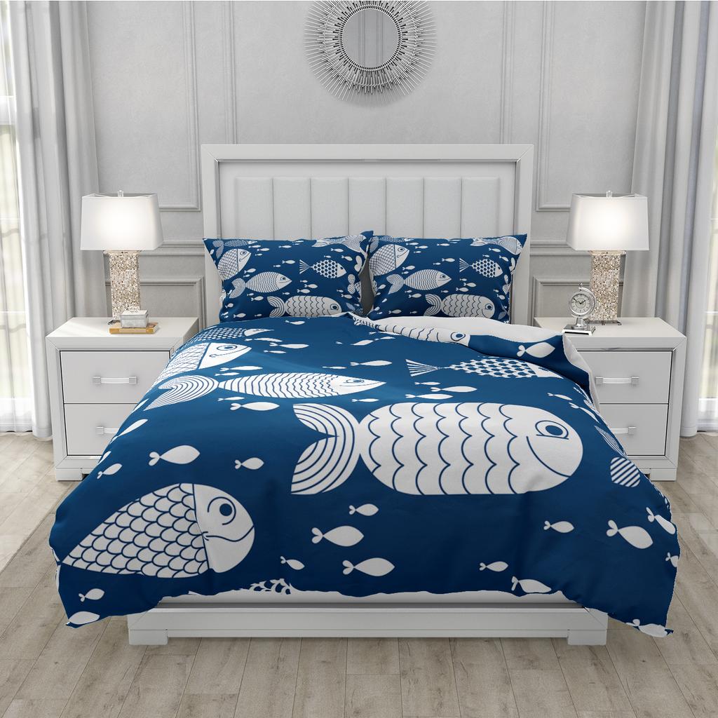3D Printed Cartoon Style Duvet Cover Kit Ultra-fine Fiber Pillowcase 2024 New Wholesale Cute And Comfortable Animal Kit