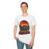 Vintage Pickup Truck Desert Night Retro Sunset Western Unisex Softstyle Tshirt