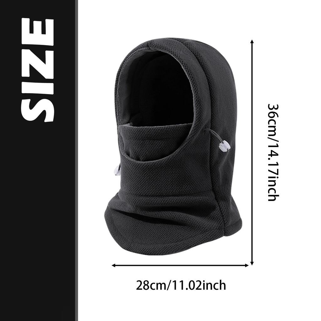 Balaclava Ski Mask Head Face Cover Scarf Soft Neck Warmer Hooded Cap Winter Windproof Hat for Outdoor Cycling Ski Snowboarding