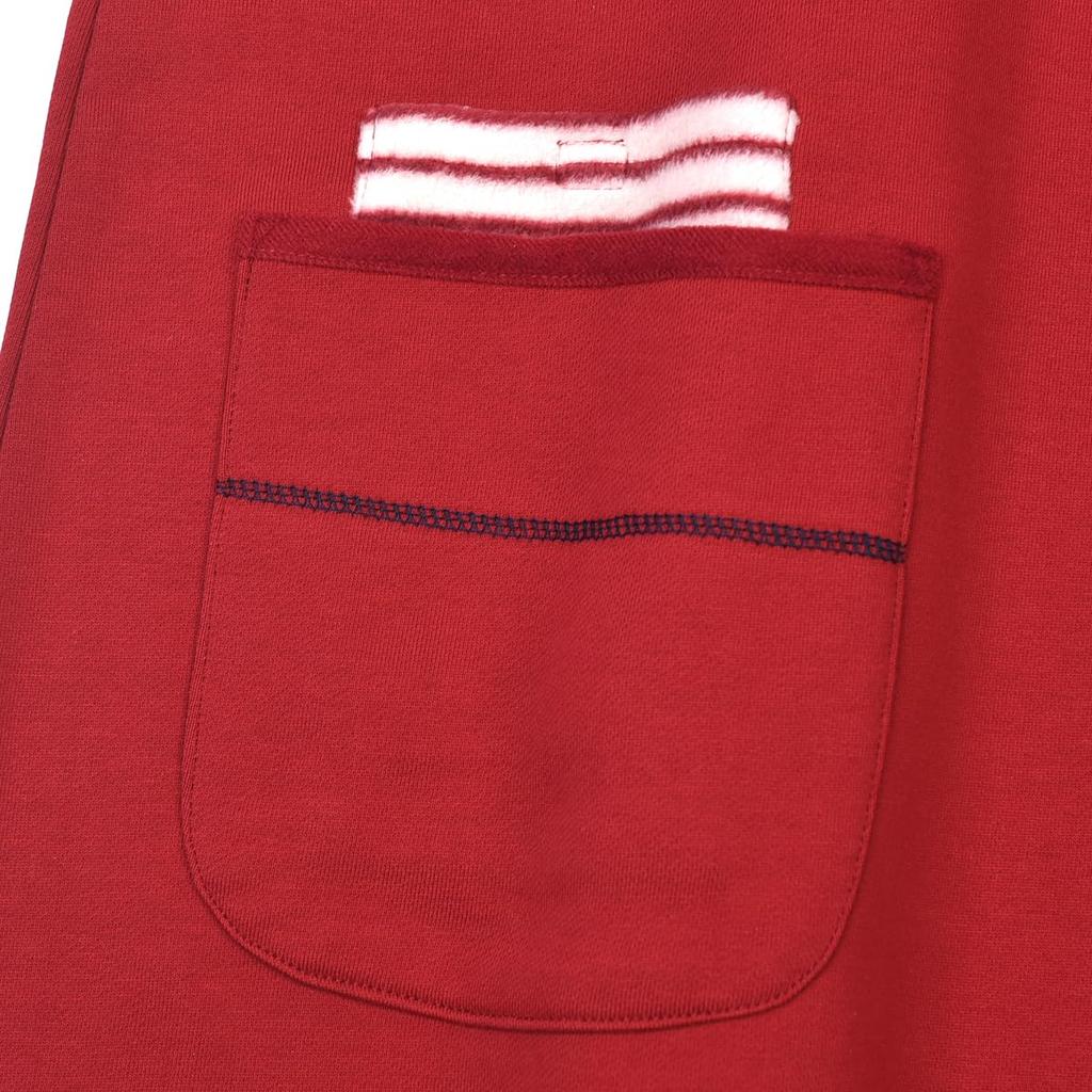 Kusuguru Japan Apron Knit Cat Round Side Button Apron 236572 Red M~L