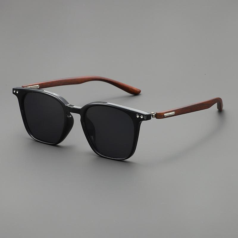 Retro Wood Grain Sunglasses for Women and Men New Square Frame Sun Glasses Outdoor Street  Eyewear