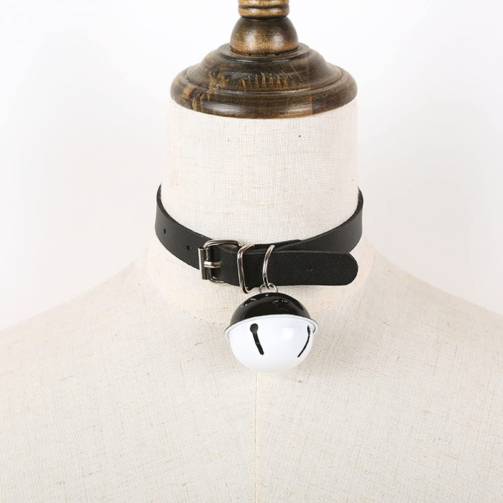 Choker pro pravý zvonek Nerezový doplněk [Rockyu] Ženy, Srdce, Černá, Bílá, Kůže, Choker, Náhrdelník, Ocel, Hypoalergenní, Narozeniny, Párty,