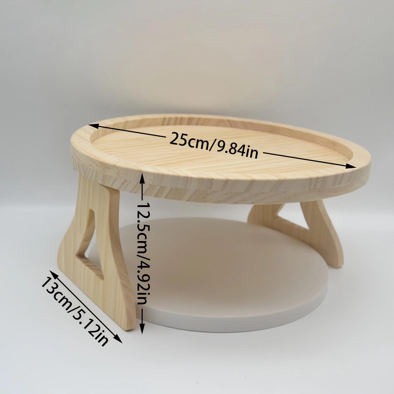 Sofa Handrail Tray Wooden Sofa Disc Foldable Lazy Person Drink and Snacks Sofa Tray Convenient and Practical Multifunctional use