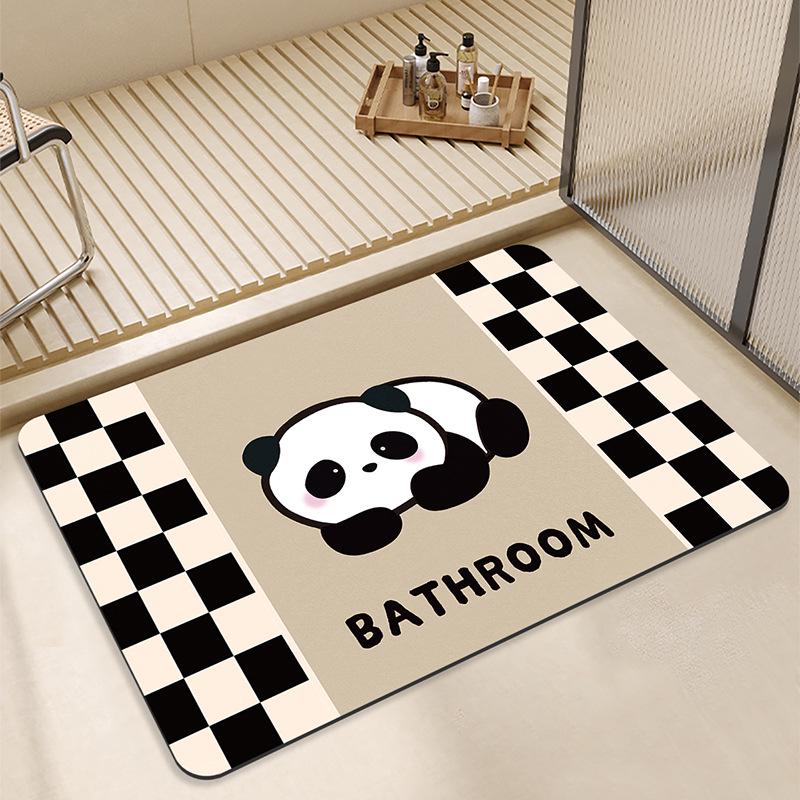 Diatom Mud Bathroom Floor Mat - Soft, Anti-Slip, Quick-Drying, Water-Absorbent Mat for Shower, Toilet, or Doorway.