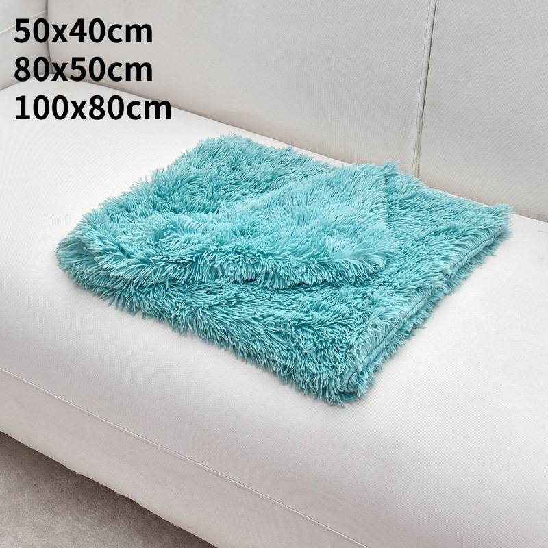 

Собака Щенок Домашнее животное Кошка Плюшевая Ткань Плед Кровать Мягкий Пушистый Теплый Накидка Диван Коврик Подстилка 50x40cm синий