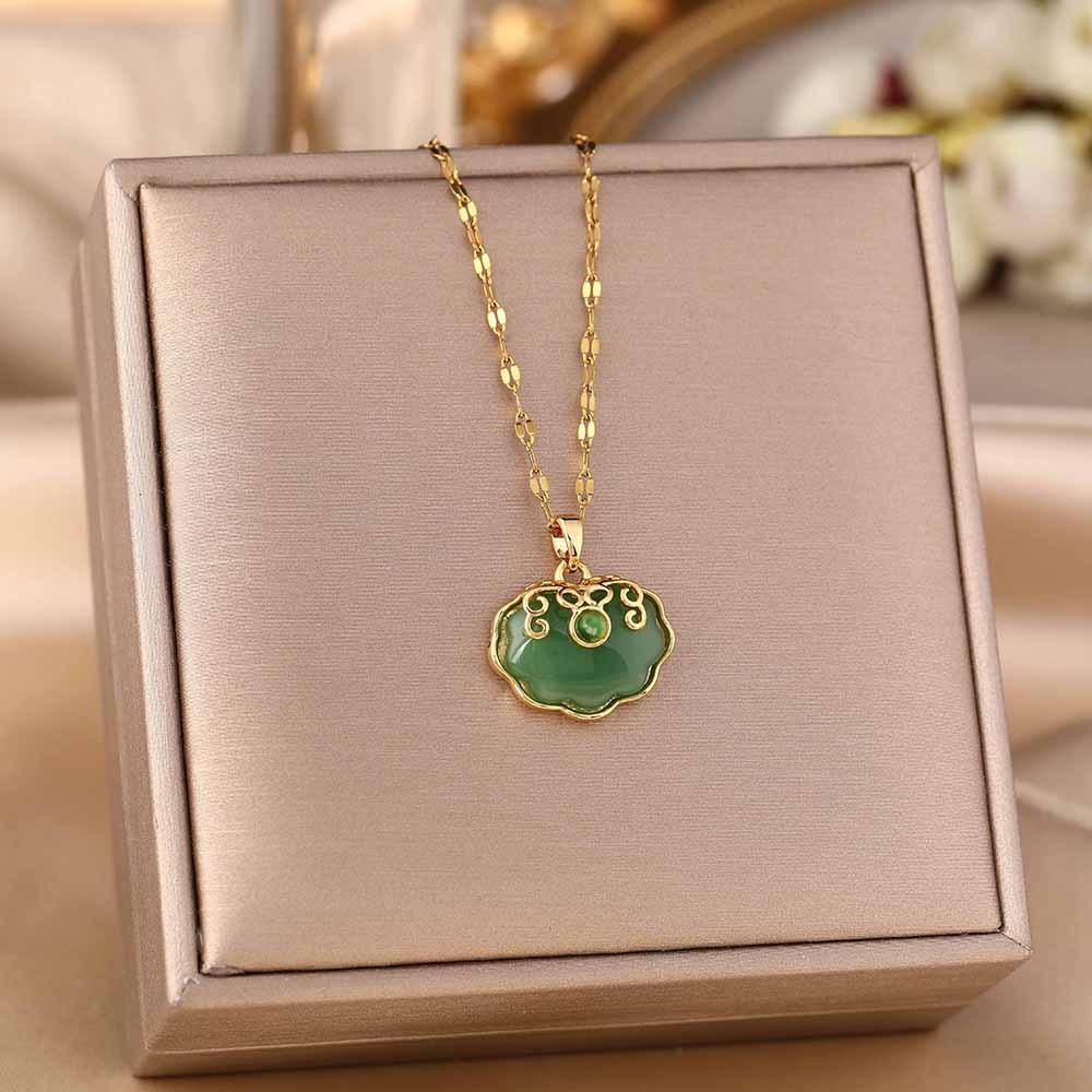 Titanium Steel Necklace For Women Elegant Simple Fashion Zircon Collarbone Chain Light Luxury Niche Jewelry