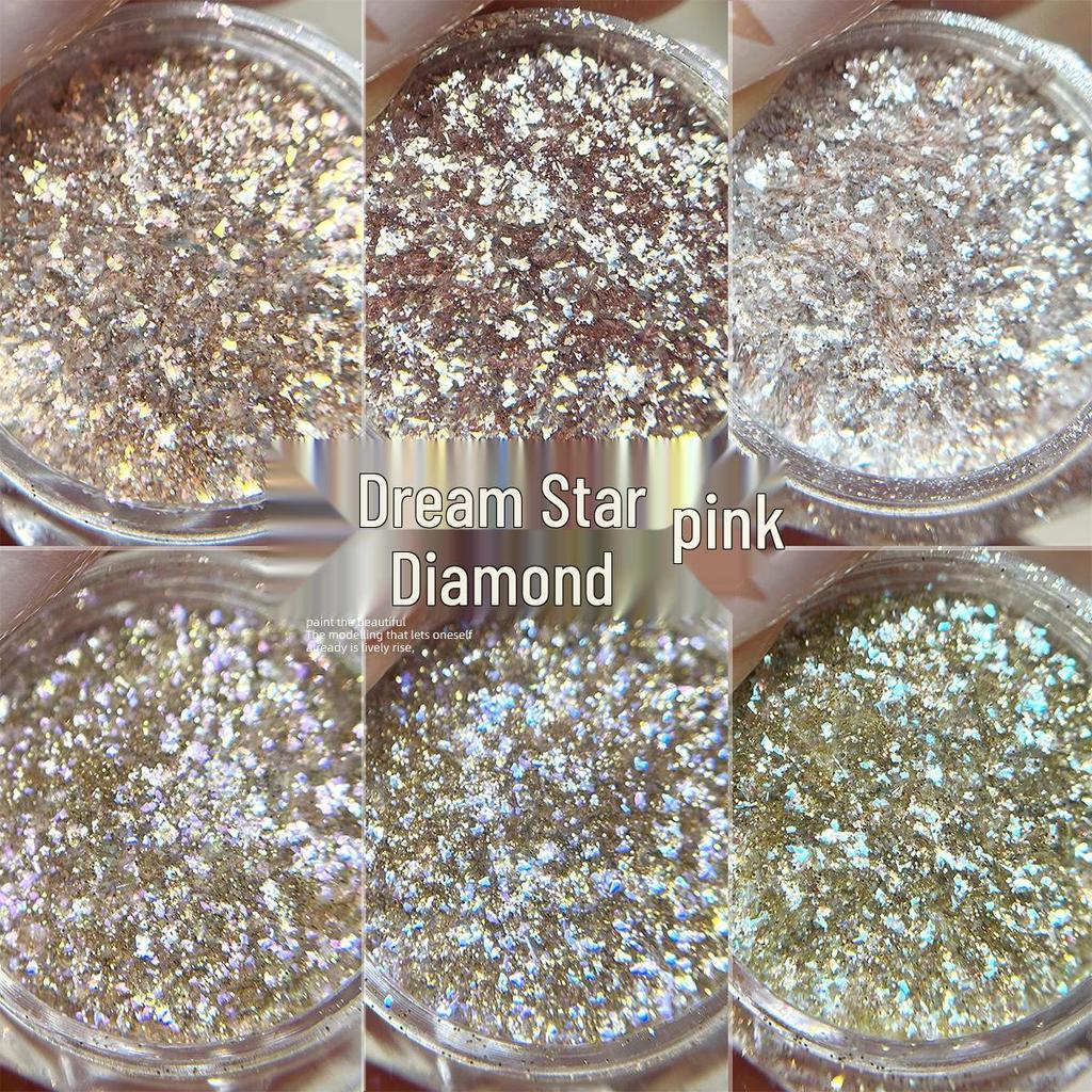 Dreamy Star Diamond Nail Art Glitter Sequins - Dazzling DIY Fine Shimmering Brocade Ornaments