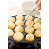 Ikenaga Iron Works Takoyaki Plate, 14 Holes, Wooden Handle, IH/Gas Compatible, Round Plate for Snacks and Gourmet Foods, Ajillo