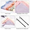 Women Head Scarf Solid Color Hair Accessory with Macaron Pastel Colors Elastic Band Stretchy Versatile Triangular Wrap for Fashion Daily Use Hair Band