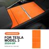 Italian Top Suede Center Console Storage Box Panel Stickers for Tesla Model 3 Highland 2024-Up Protect Car Interior Accessories