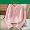 Winter Cardigan New Women Autumn Sweater Women Fashion Casual Pink Round Neck Loose Knitwear Ladies Sweater Female Top