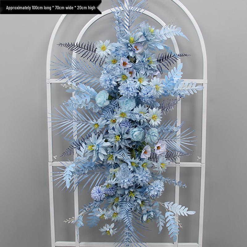 Blumen Kunstseide Blumenstreifen Set: Lange Hängegang-Anordnung & Hochzeitsaal-Dekor