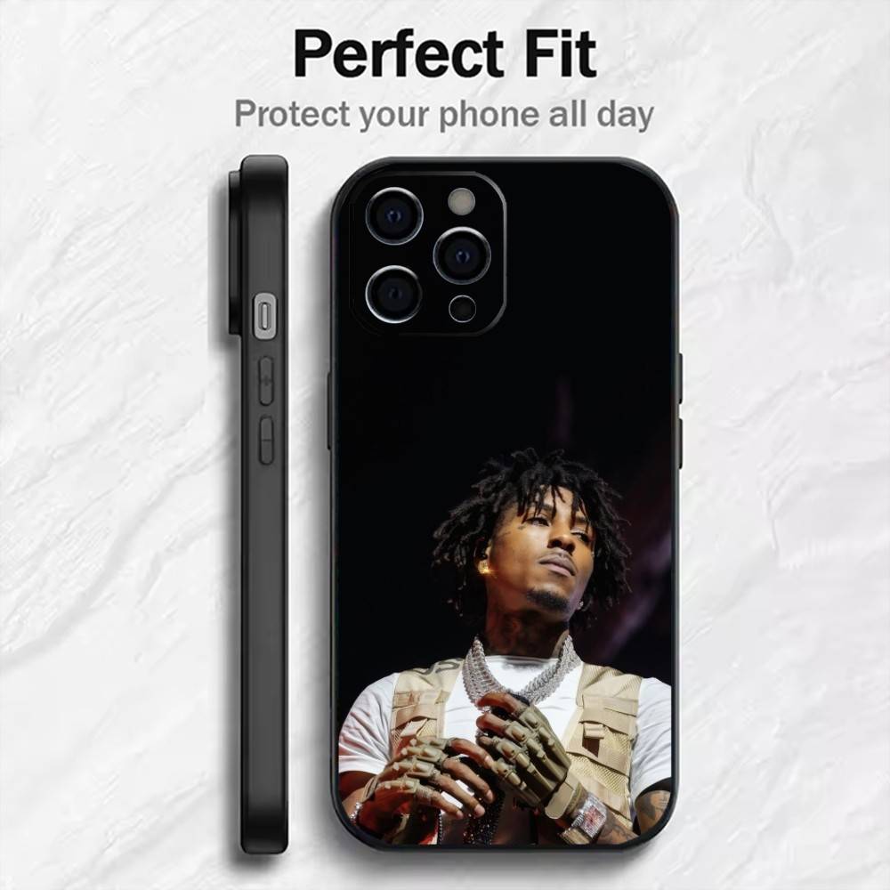 LIL-TOP Y-YoungBoy Rapper Phone Case For iPhone17,16,15,14,13,12 Plus,Max Soft Silicone Black Cover