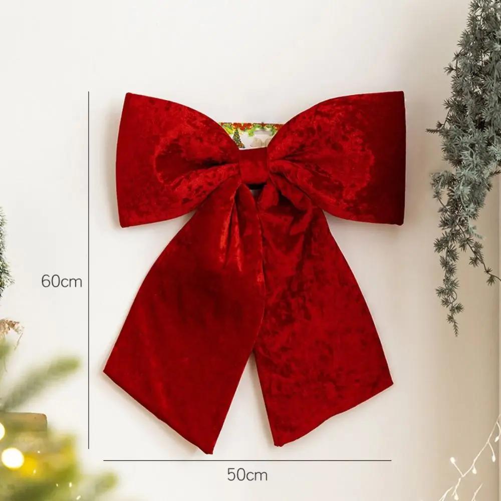 Festive Velvet Christmas Bow Red DIY Velvet Bow Large Hanging Bow Party