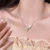 Ping An Buckle Necklace Female Tide Design Butterfly Clavicle Chain Versatile Neck Chain Design