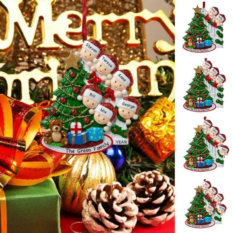 Beautiful Resin Christmas Tree Hanging Ornaments For Family Of 2-7 People