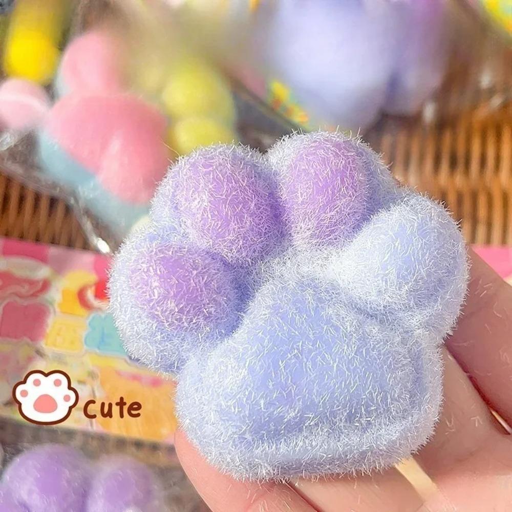 Kids Cat Claw Squishy Fidget Toys Soft Cute Cat Paw Slow Rebound Pinch Decompression Toy Children Christmas Gift
