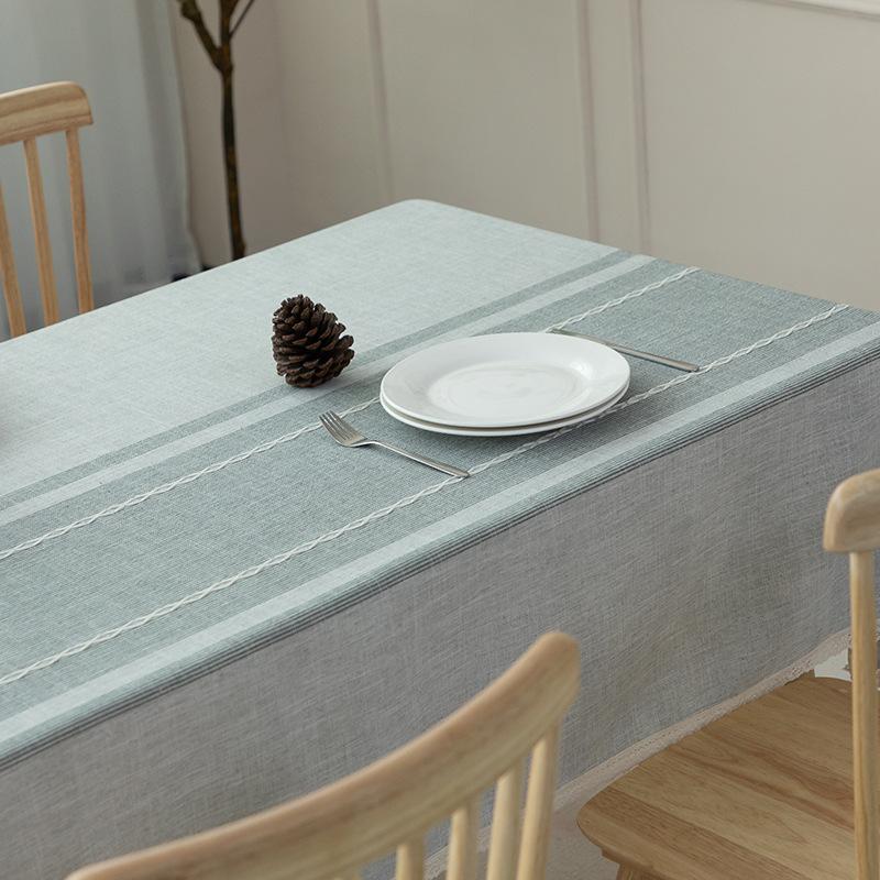 Japanese Cotton And Linen Dining Table Cloth Waterproof Fabric Tablecloth Simple Wind Table And Chair Household Coffee Table Cloth Hotel