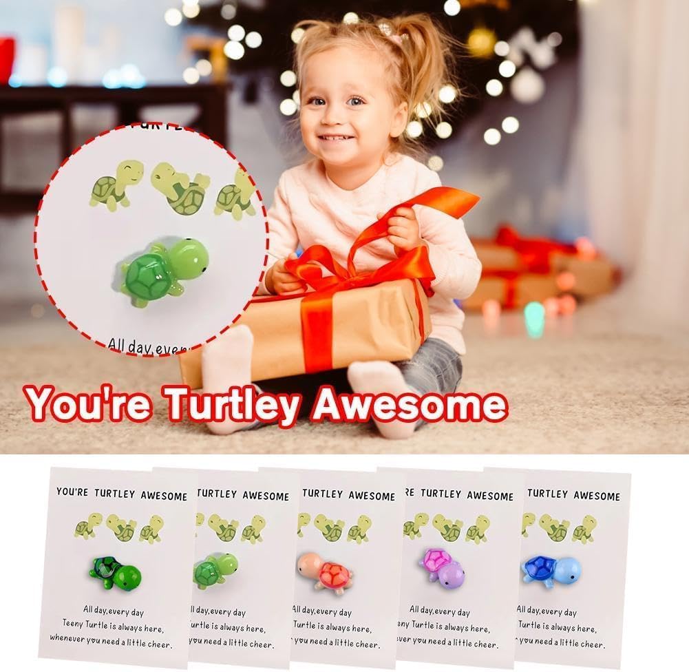 Mini Pocket Hug Turtle, "You're Turtle" Amazing Inspirational Gift Card, Thank You Note Card, Greeting Card, Mini Sea Turtle Figurine Pocket Hug