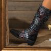 Wildleder Spitze Hohe Damen Herbst/Winter Neue Absatz-Stapelstiefel Ohne Knie Lange Stiefel