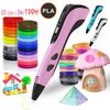 5M * 10/20/30 Colors PLA Filament Kid's 3D Pen 3D Drawing Printing Pen with LCD Screen for Children's Educational DIY 3D Graffiti Painting
