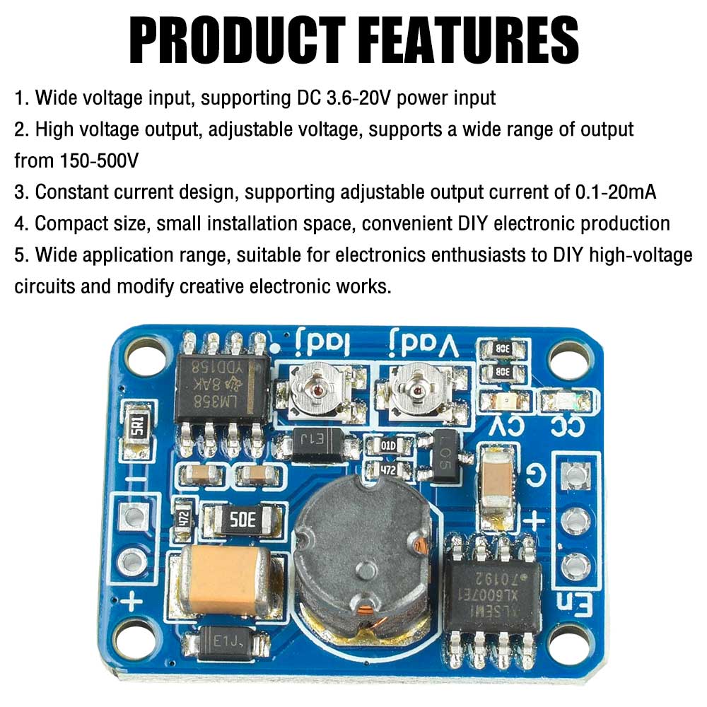 DC-DC 3.6-20V To 120-300V/150-500V Step Up Boost Converter Power Supply Module High Voltage Module For Laboratory Factory