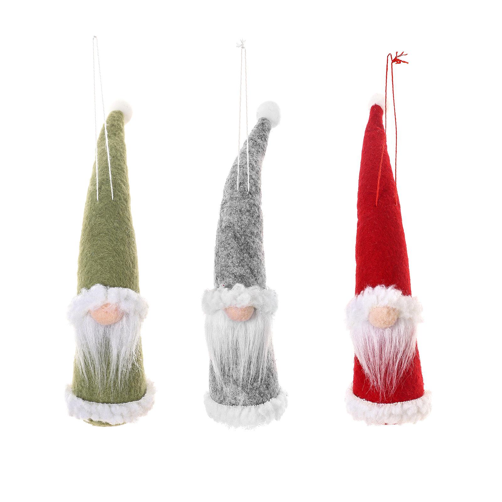 New Christmas Decoration: Knitted Hat Gnome Faceless Doll Pendant