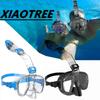 Máscara de mergulho com snorkel e máscara de mergulho dobrável antiembaçante, conjunto com sistema de topo totalmente seco, óculos de mergulho para adultos, suporte para câmera de mergulho