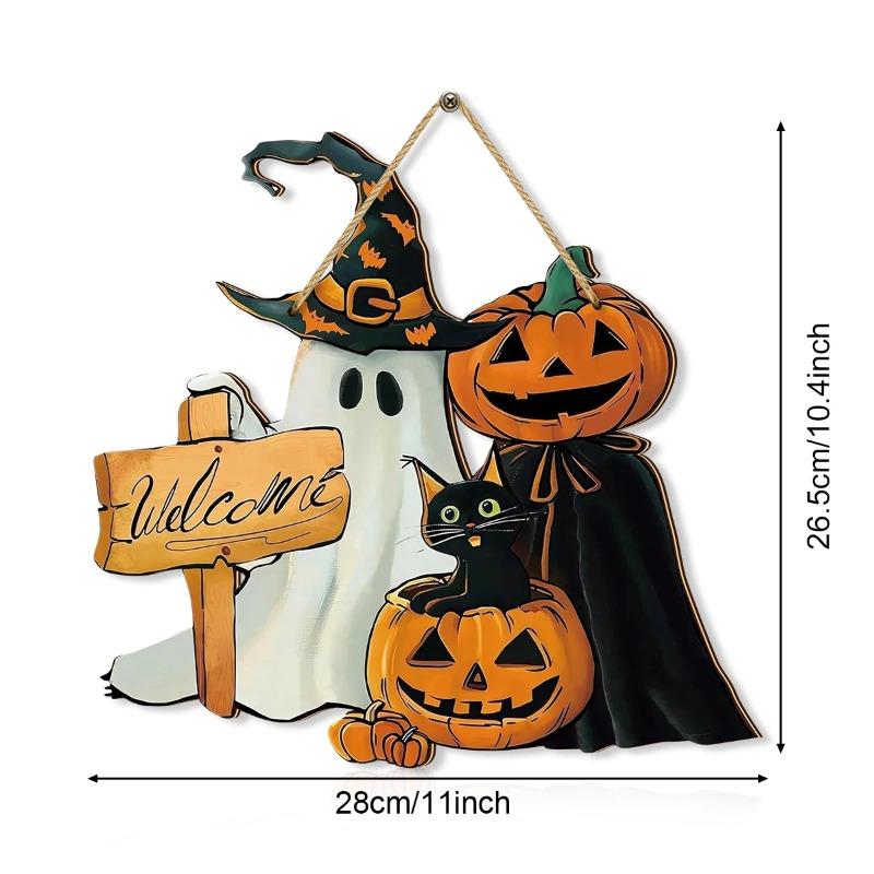 Halloween Gate Sign Halloween Horror Party Decoration Ghost Festival Scene Arrangement Halloween Wooden Pendants Decor