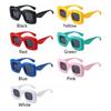 UV400 Bonbonfarbe Quadratische Sonnenbrille Rot Gelb Damen Shades Y2K Sonnenbrille Trendiges Einzigartiges Design