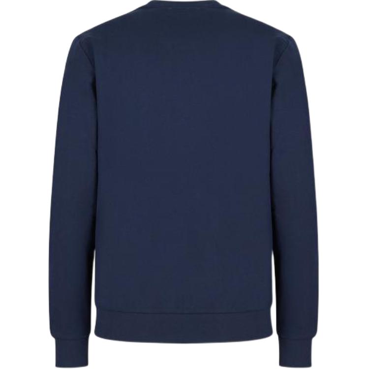 Emporio Armani SS23 EA7 Series Letter Logo Printed Crew Neck Long Sleeve Sweatshirt Men Sweatshirt Navy-Blue 3RPM08-PJ05Z-1554
