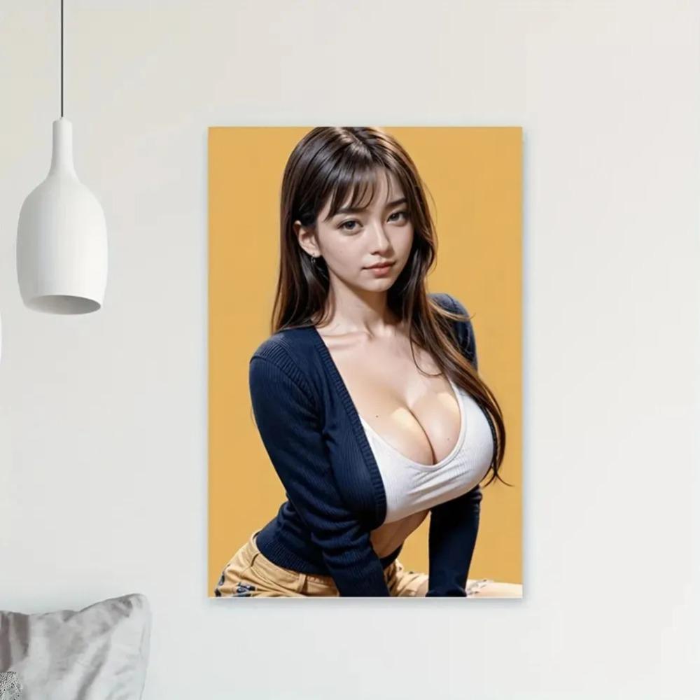 VHMD Arte da Parete in Metallo Donna Astratta Decorazione per Soggiorno Caffetteria Bar Casa