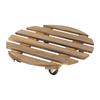 Rolling Wood Planter Potted Plant Stand with Wheels Flower Pots Rack Indoor Outdoor Planter Trolleys Rolling Tray Garden