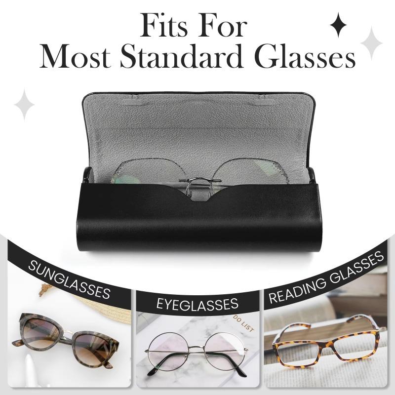 Vintage PU Leather Glasses Case Portable Men Women Glasses Storage Box Anti-Pressure Eyeglasses Bag Accessories