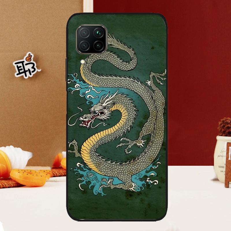 Chinese Style Crane Dragon For Huawei Nova 12s 12i 7i 8i 11i 11 9 10 SE Y60 Y61 Y70 Y72 Y73 Y90 Y91 P30 P40 Lite Case