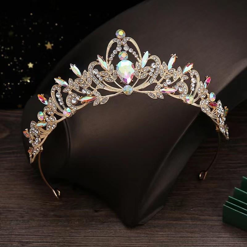 Bridal Accessories Wedding Dress Style Headwear Birthday Party Crown Headband Black High-end Performance Hair Accessories Crown