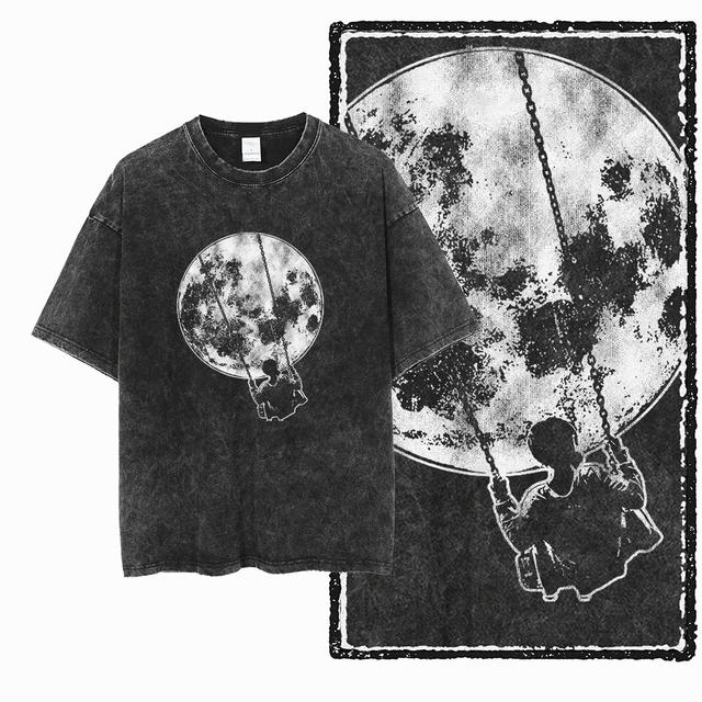 THE COOLMIND Astronaut Space Themes Cotton T-Shirt 4XL