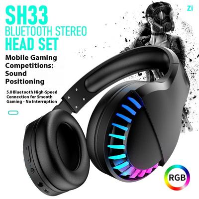Bluetooth Wired Dual-mode RGB Headset, Headset, Mobile Phone, Subwoofer Noise Reduction Game Headset