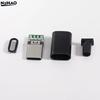 1 Set Black Electric Terminals Welding DIY Accessories Type C USB 3.1 3A Fast Charging USB Connectors Type C Connector Male Plug