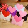 5pcs Heart Shaped Thanksgiving Card, Greeting Card for Christmas, Wedding, Anniversary, Folding Small Greeting Cards