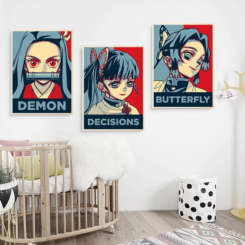 Anime Demon Slayer Poster Tanjirou Wall Art Canvas Painting Prints Pictures Home Bedroom Living Room Decor Murals Cuadros Gifts