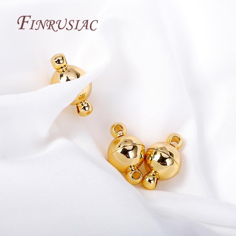 18K Gold Plated Magnetic Clasp For Jewelry,Brass Magnetic Lock,DIY Jewelry Making  Supplies DIY Necklaces&Bracelets Accessories