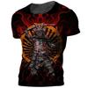 Men's Fashion Tattoo Culture Elements Pattern Short Sleeve Men Fashion Casual Comfortable Breathable Ultra-Thin T-Shirt