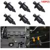 100Pcs 6mm Car Fastener Clips Black Plastic Fairing Rivet Accessories Durable Bumper Rivets for Honda/Suzukii/Kawasakii