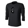 Men's Plus Size Tactical Long Sleeve Stretchy Sweat-Wicking Casual T-Shirt for Outdoor Training.