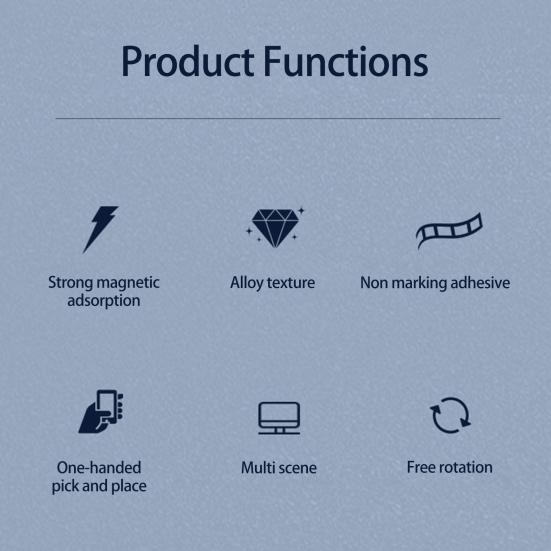 Cell Phone Mount Attraction Adjustable Non-slip Strong Magnetic Shock Protection Safe Support Universal