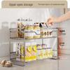 Modern 2-Tier Stainless Steel Countertop Spice Rack