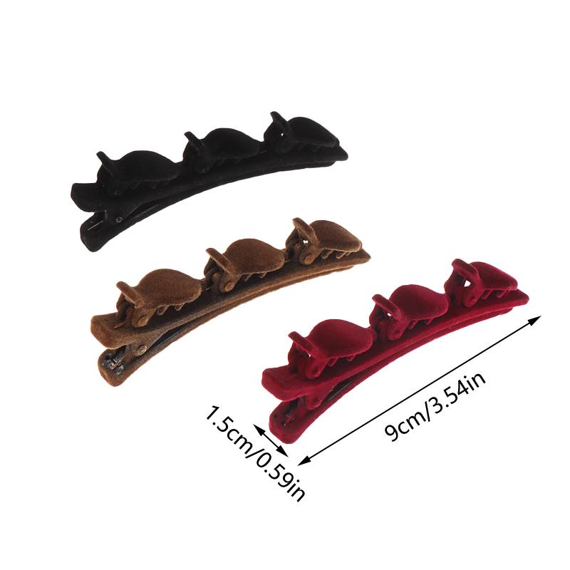 Flocked Bangs Hair Clip Headwear Women Cute Barrettes Hairgrip Braided Hairpins Hair Accessories