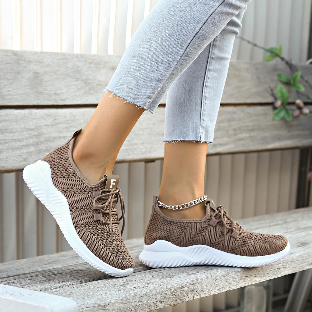 Shoes women's 2025 foreign trade new fly-woven women's shoes lightweight casual running shoes breathable soft-soled cloth shoes